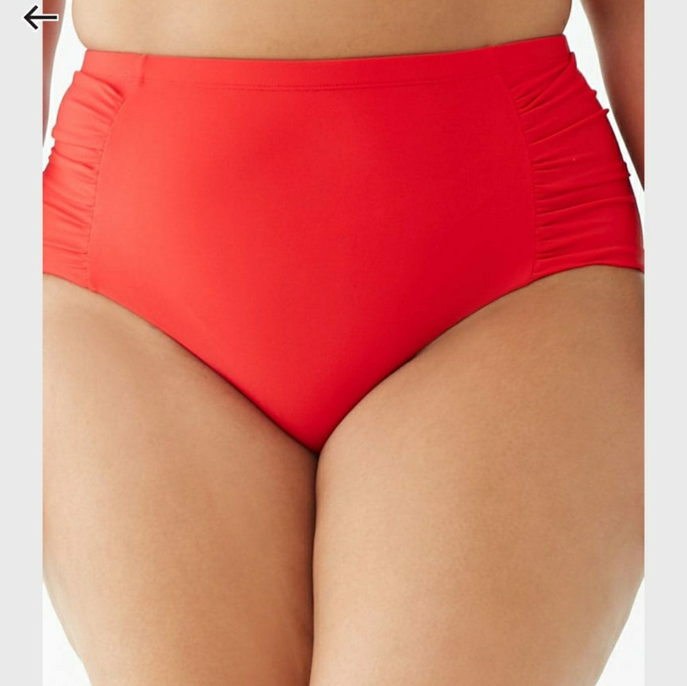Plus size Ruched Bikini Bottoms